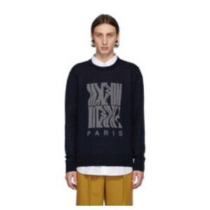MAISON KITSUNE NAVY WOOL SWEATER SIZE SMALL